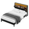 Artiss Double Bed Frame LED Storage Headboard Charging Black