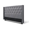 Artiss KING Bed Head Headboard Grey Fabric LUCA
