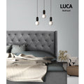 Artiss KING Bed Head Headboard Grey Fabric LUCA