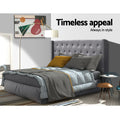 Artiss KING Bed Head Headboard Grey Fabric LUCA