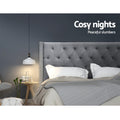 Artiss KING Bed Head Headboard Grey Fabric LUCA