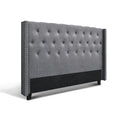 Artiss KING Bed Head Headboard Grey Fabric LUCA