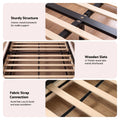 Artiss Queen Bed Frame with Bouclé Headboard, USB-C Charging & Night Lights