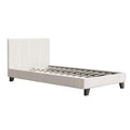 Artiss KING SINGLE Bed Frame Boucle Grey Upholstered