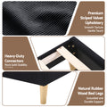 Artiss DOUBLE Bed Frame Upholstered Velvet Adjustable Headboard Black