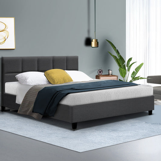 Artiss QUEEN Bed Frame Charcoal TINO