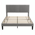 Artiss Double Bed Frame with Adjustable Headboard, Grey, 300kg Capacity