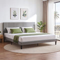Artiss King Bed Frame with Adjustable Headboard, Grey, 300kg Capacity