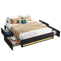 Artiss DOUBLE Bed Frame Storage Drawers RGB Lights Charging Station