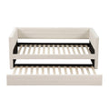Artiss King Single Daybed with Trundle, Boucle Upholstered Bed Frame Guest Bed