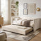 Artiss Single Daybed with Trundle, Boucle Upholstered Bed Frame Guest Bed