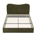 Artiss Double Bed Frame with Storage Drawer, Chenille Curved Headboard