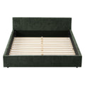 Artiss QUEEN Bed Frame Chenille Upholstered Heavy Duty Platform Base Green