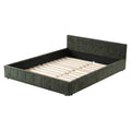 Artiss QUEEN Bed Frame Chenille Upholstered Heavy Duty Platform Base Green
