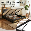 Artiss Double Bed Frame Gas Lift Storage LED Headboard Shelf Charger