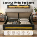 Artiss Double Bed Frame Gas Lift Storage LED Headboard Shelf Charger