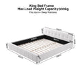 Artiss King Bed Frame with Charging, LED Lights & Tufted Headboard