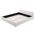 Artiss King Bed Frame with Charging, LED Lights & Tufted Headboard