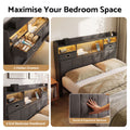 Artiss Double Bed Frame with 2 Storage Drawers & Headboard, USB Charging Station, RGB LED Light