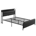 Artiss QUEEN Bed Frame with Storage Headboard SAA Certified Charging Station