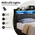 Artiss Queen Bed Frame with Storage Headboard, 2 Drawers, Charging Station& LED Light