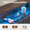 Artiss Queen Bed Frame LED Lights Storage Headboard Charging