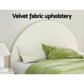 Artiss DOUBLE Bed Frame Velvet Cream ELLA
