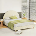 Artiss DOUBLE Bed Frame Velvet Cream ELLA