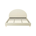 Artiss KING Bed Frame Velvet Cream ELLA