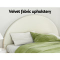 Artiss KING Bed Frame Velvet Cream ELLA