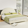 Artiss KING Bed Frame Velvet Cream ELLA