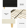 Artiss QUEEN Bed Frame Velvet Cream ELLA