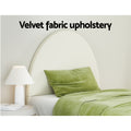 Artiss Single Bed Frame Velvet Cream ELLA