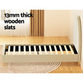 Artiss Single Bed Frame Velvet Cream ELLA