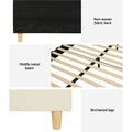 Artiss Single Bed Frame Velvet Cream ELLA