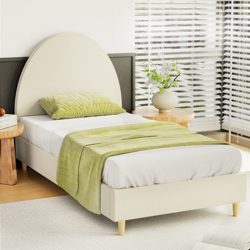 Artiss Single Bed Frame Velvet Cream ELLA