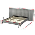 Artiss KING Bed Frame Velvet Grey