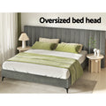 Artiss KING Bed Frame Velvet Grey