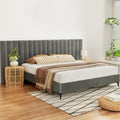 Artiss KING Bed Frame Velvet Grey