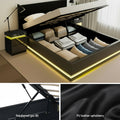 Artiss RGB LED QUEEN Bed Frame with 2 Bedside Tables 16 Colour