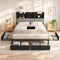 Artiss King Bed Frame with Storage, 4 Drawers and Charging Station