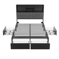 Artiss Queen Bed Frame with Storage, 4 Drawers and Charging Station