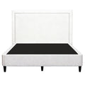 Artiss Queen Bed Frame Grey Fabric Headboard Platform Base