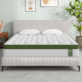 Artiss King Bed Frame Mattress Set Platform Pocket Coil Linen