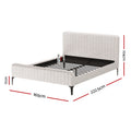 Artiss Queen Bed Frame Mattress Set Linen Upholstered Pocket Coil