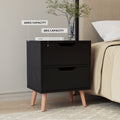 Artiss DOUBLE Bed Frame Boucle Beige Headboard Black Nightstand Set