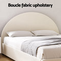 Artiss QUEEN Bed Frame Bedside Table Gas Lift Storage Boucle