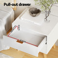 Artiss QUEEN Bed Frame Bedside Table Gas Lift Storage Boucle