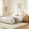 Artiss Gas Lift QUEEN Bed Frame Boucle Upholstered Bedside Table