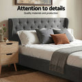 Artiss Gas Lift QUEEN Bed Frame+Bedside Table 2 Drawer Bundle